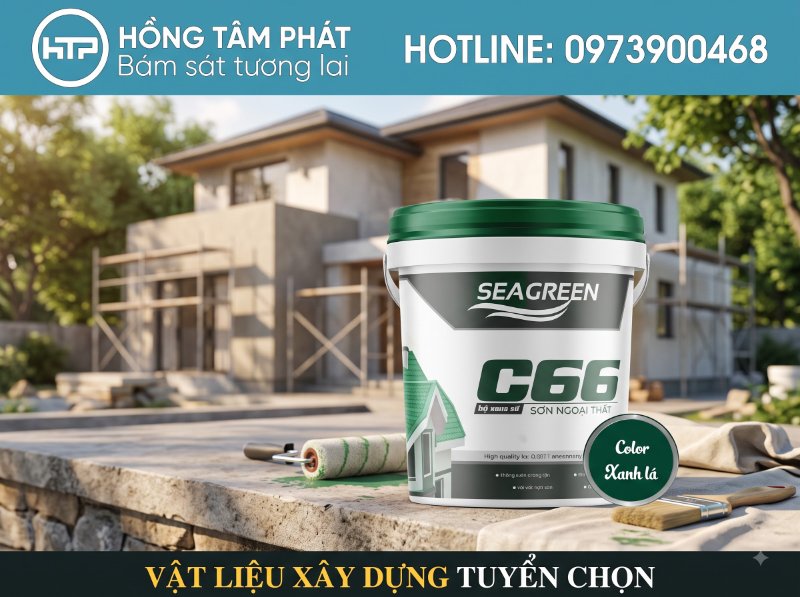 Màu sắc sang trọng và bền lâu của sơn ngói Seagreen giúp tôn vinh kiến trúc biệt thự.