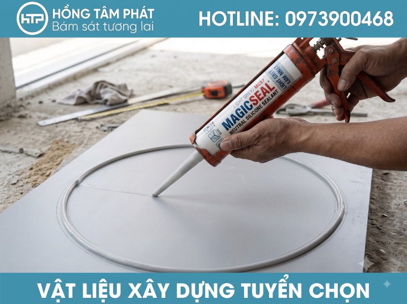 Keo silicone m&agrave;u light grey x&aacute;m nhạt chuy&ecirc;n d&ugrave;ng cho khung nh&ocirc;m k&iacute;nh hiện đại.