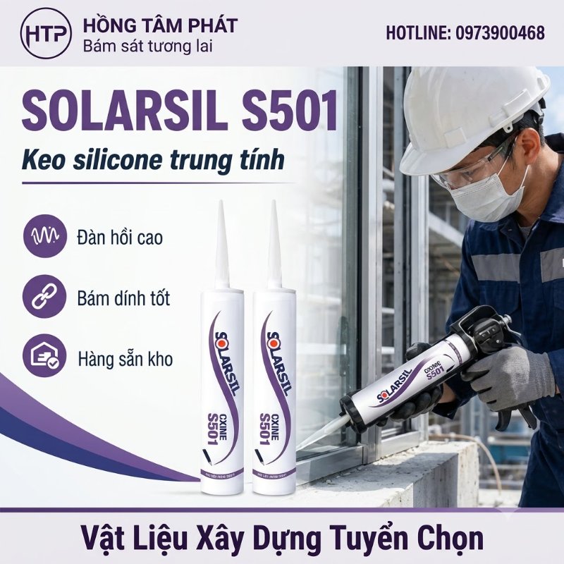 Tổng Kho Keo Silicone Solarsil nhập hàng liên tục đảm bảo hạn dùng mới nhất.