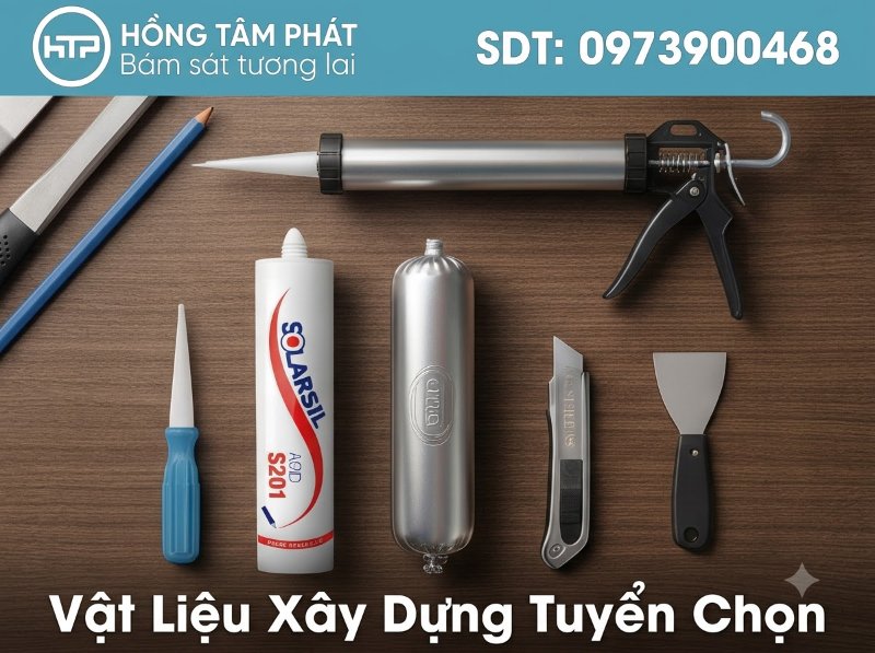 Lựa chọn silicone màu xám để đồng bộ màu sắc với các tấm nhôm kính xingfa.