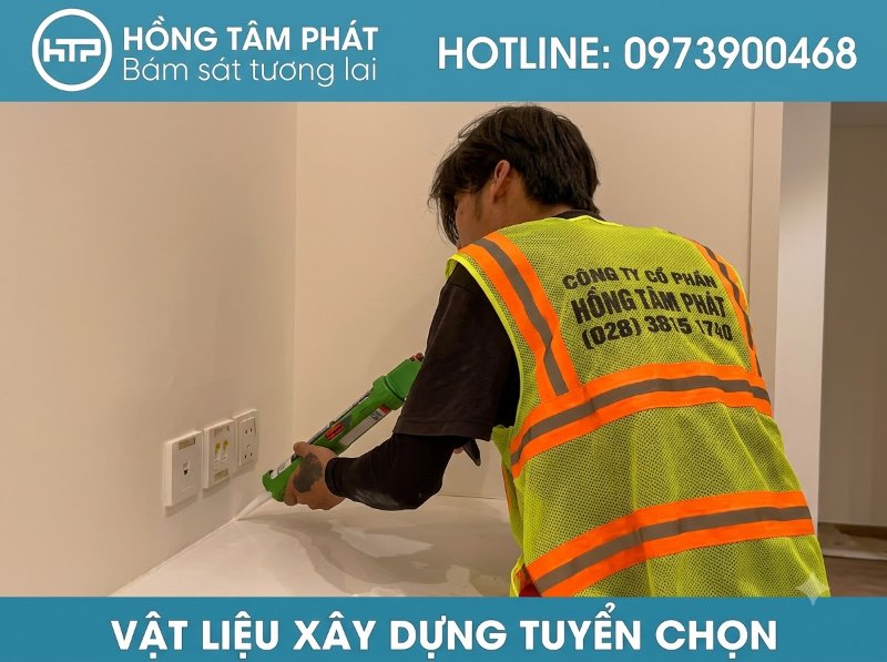 Keo silicone màu đen chống thấm nước hiệu quả cho kính cường lực ngoài trời.