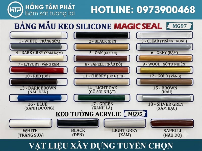 Khắc phục hoàn toàn các khe hở nội thất gỗ với dòng silicone màu gỗ chất lượng.