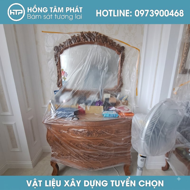 Gọi 0938300468 mua Nilon bảo vệ đồ nội thất bọc kín giường nệm nhanh gọn.
