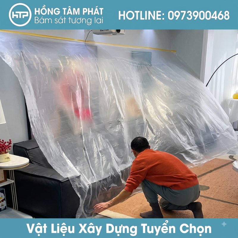 HTP phân phối cuộn Màng nilon che phủ đồ đạc kích thước lớn phủ kín gian phòng.