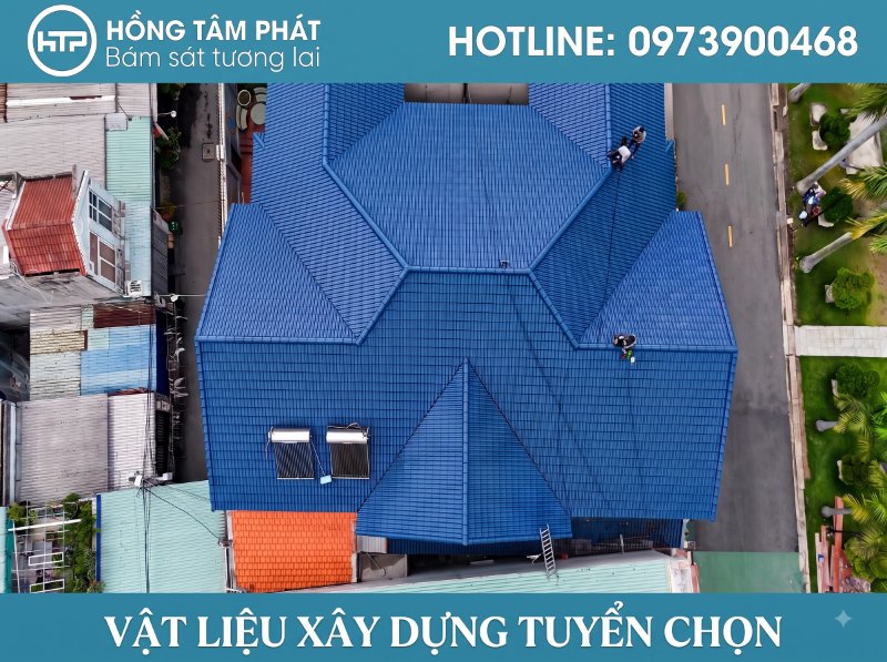 Hình ảnh thực tế dự án Sơn Mái Ngói Biệt Thự Bằng Terraco tuyệt đẹp.