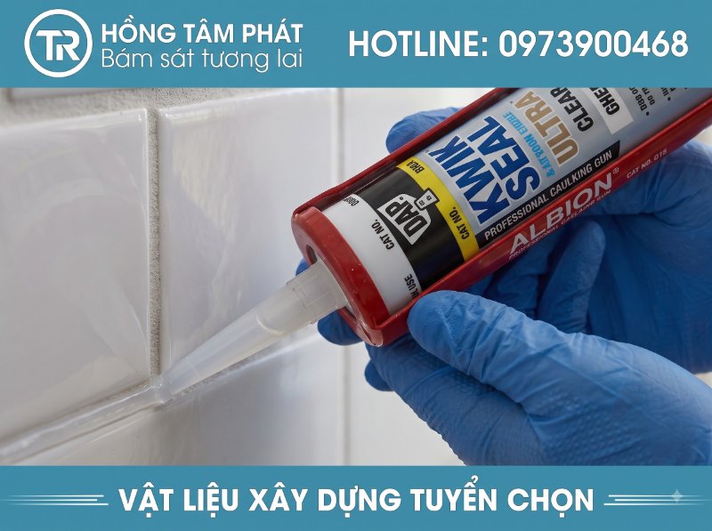 Thi công nhanh chóng với silicone màu trắng trong chất lượng cao, siêu dính.