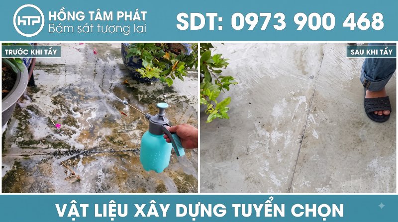 Tìm hiểu các quy tắc an toàn khi sử dụng hóa chất tẩy rong rêu trong công trình xây