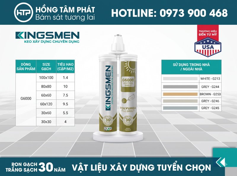 KEO EPOXY KINGSMEN độ bám dính cực cao thách thức thời gian.