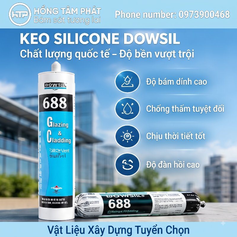 HTP cam kết phân phối keo Dowsil chuẩn tiêu chuẩn quốc tế cho công trình.