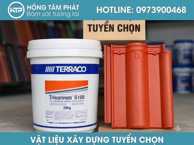 Hồng Tâm Phát chuyên xử lý Sơn Mái Ngói Cũ Bị Bạc Màu bằng sơn Terraco.