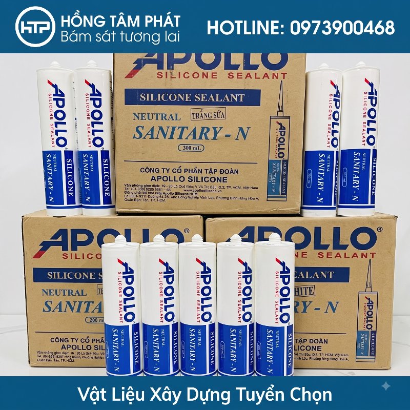 Tổng Kho Keo Silicone Apollo sẵn các dòng keo axit và keo trung tính xịn.
