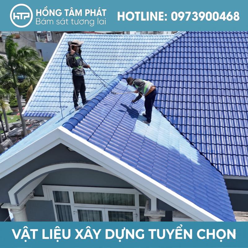 Sử dụng sơn ng&oacute;i Cadin ch&iacute;nh h&atilde;ng gi&uacute;p m&aacute;i nh&agrave; bền đẹp v&agrave; chống thấm vượt trội.