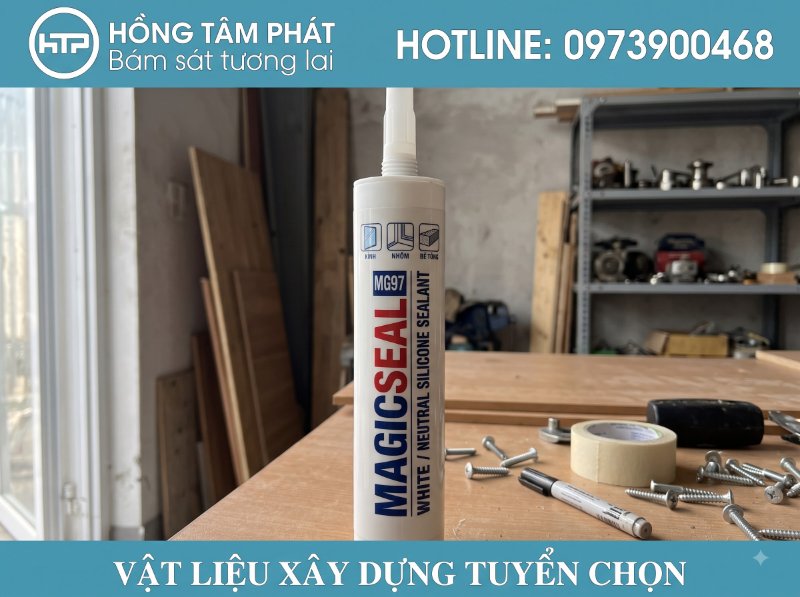 Thi công ron gạch thẩm mỹ cao với dòng sản phẩm silicone màu white chuyên dụng.