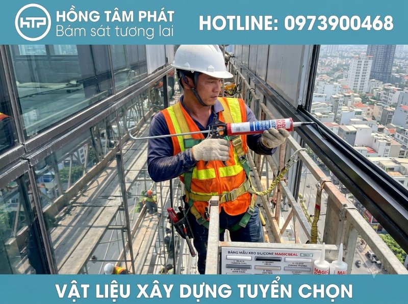 Lựa chọn silicone màu đen cho các mối nối đòi hỏi độ kín khít và thẩm mỹ cao.