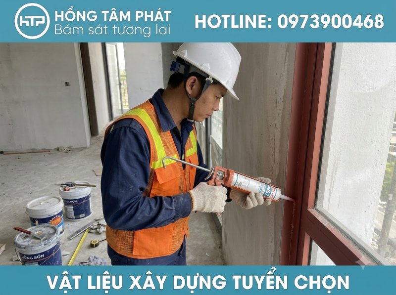 Lựa chọn silicone màu đỏ gạch để bảo vệ các mối nối ngoài trời tránh thấm nước.