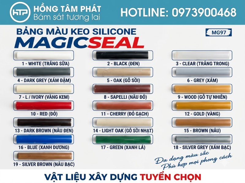 Khả năng chống thấm nước và mối mọt hiệu quả của silicone màu sapelli cao cấp.