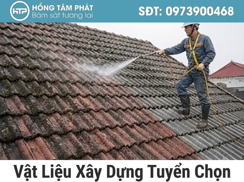 Hướng dẫn cách xử lý rong rêu bám trên bề mặt bê tông nhanh chóng và an toàn nhất