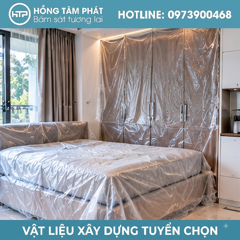 Hotline 0938300468 tư vấn Màng nilon che bụi là gì cho các nhà thầu.