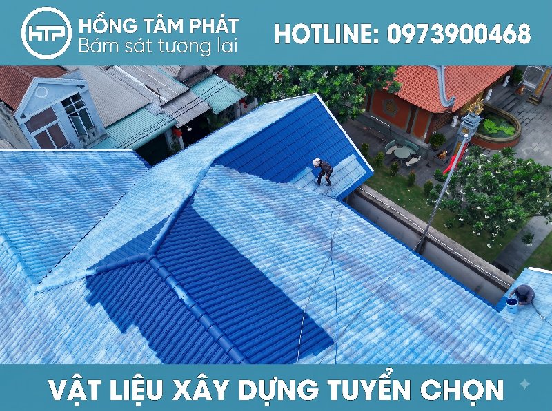Phục hồi diện mạo mái nhà cũ kỹ nhờ lớp Sơn Lót Ăn Sâu Cho Ngói Cũ HTP.