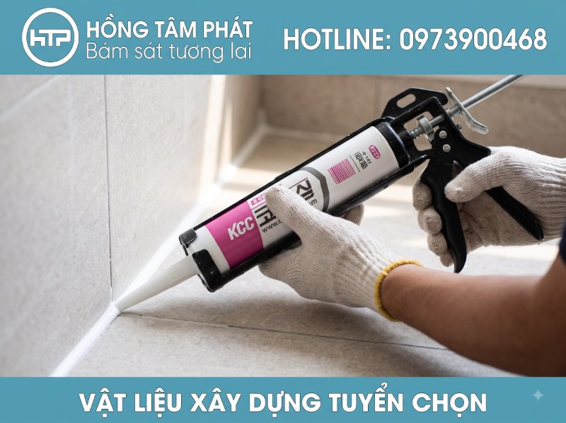 Chuyên gia khuyên dùng silicone màu trắng cho các hạng mục dán kính nội thất.