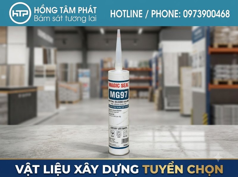 Keo silicone màu đỏ gạch độ bám dính cực cao trên bề mặt vật liệu đất nung, bê tông.