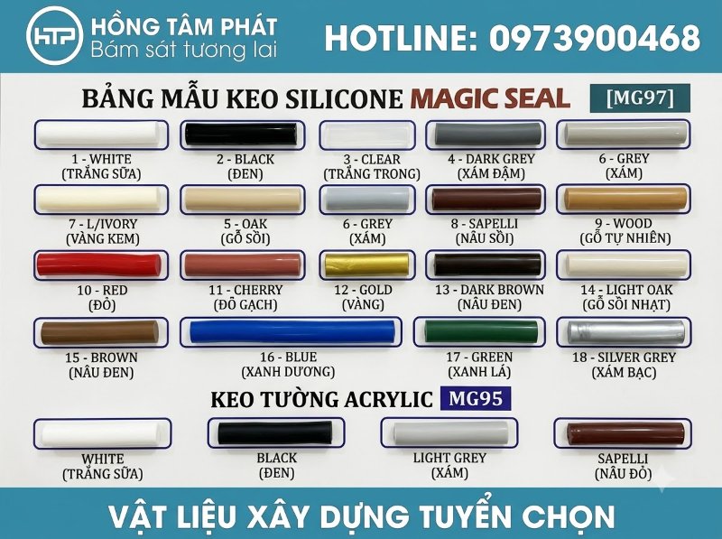 Keo silicone màu vàng chịu lực và đàn hồi cực tốt trước mọi biến động thời tiết.