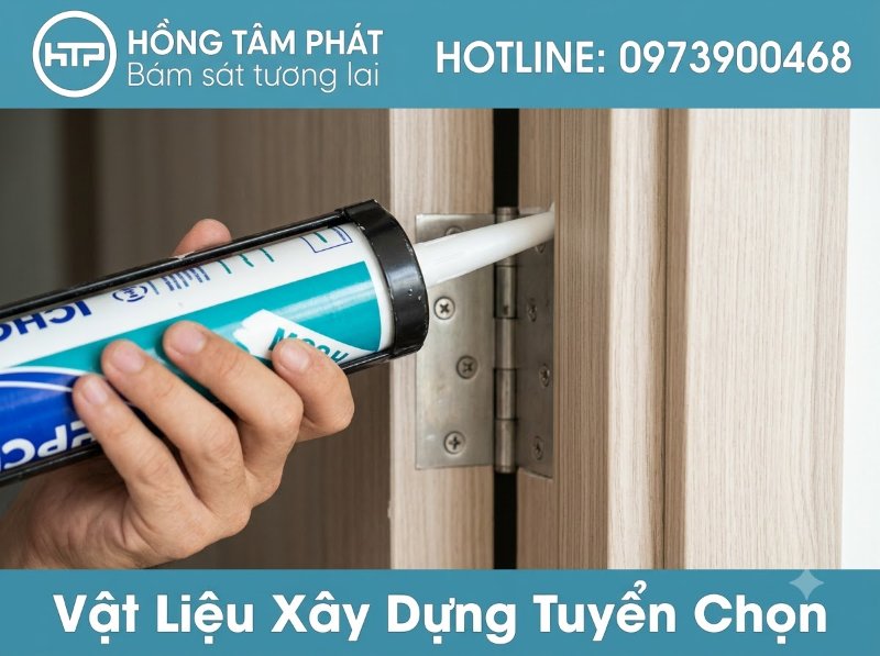 Đường keo silicone màu red mịn màng, hoàn thiện không gian thêm phần rực rỡ, sắc sảo