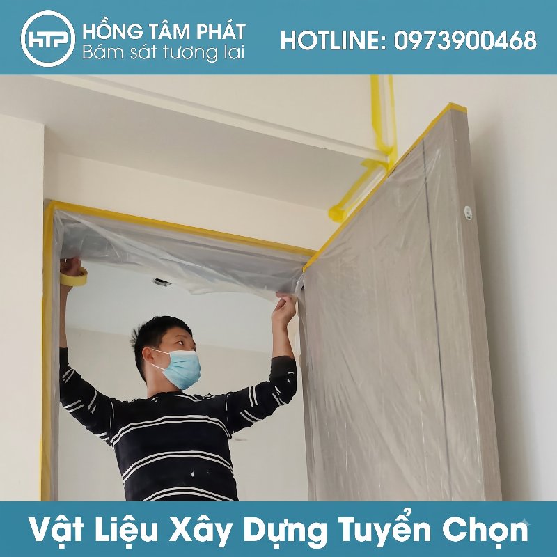 Độ bám dính của Nilon che bụi khi sơn nhà bảo vệ đồ gỗ không dính sơn.
