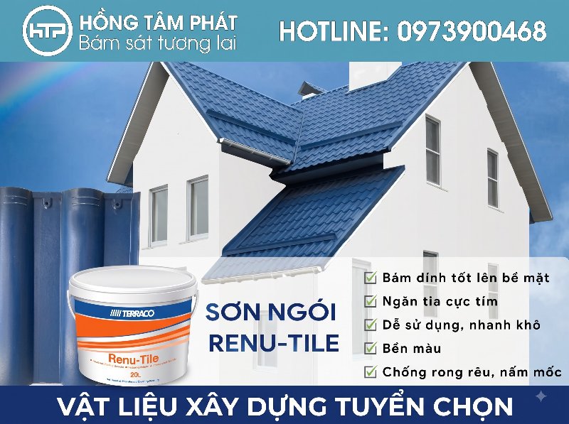 Bài viết chia sẻ thông tin Sơn Ngói Terraco Cho Loại Ngói Nào từ kho HTP.
