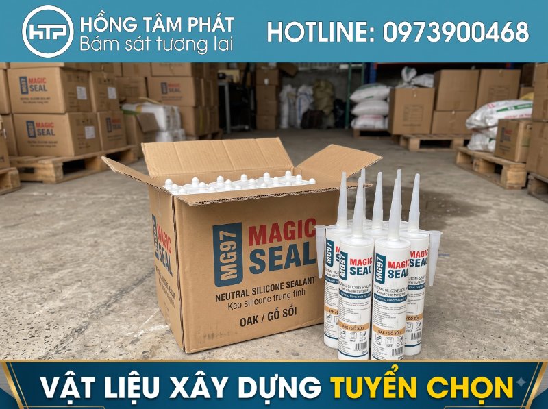 Màu sắc trầm ấm của silicone màu gỗ sồi đậm tiệp hoàn hảo với vân gỗ cao cấp.