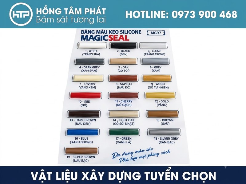 Thi công nhanh chóng và kết dính chắc chắn cùng dòng silicone màu cherry chuẩn.