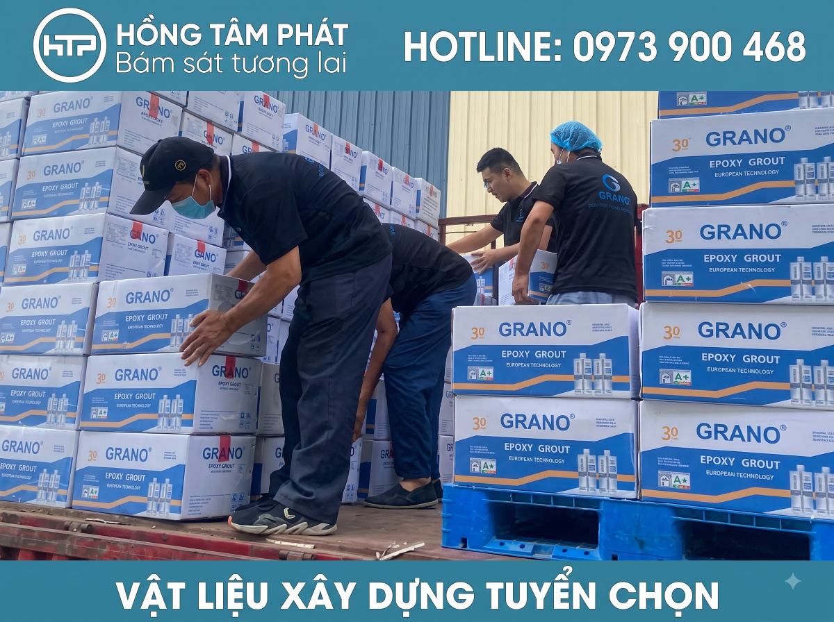 Giải pháp keo chà ron Grano Resin cao cấp bảo vệ đường ron không bị bong tróc.