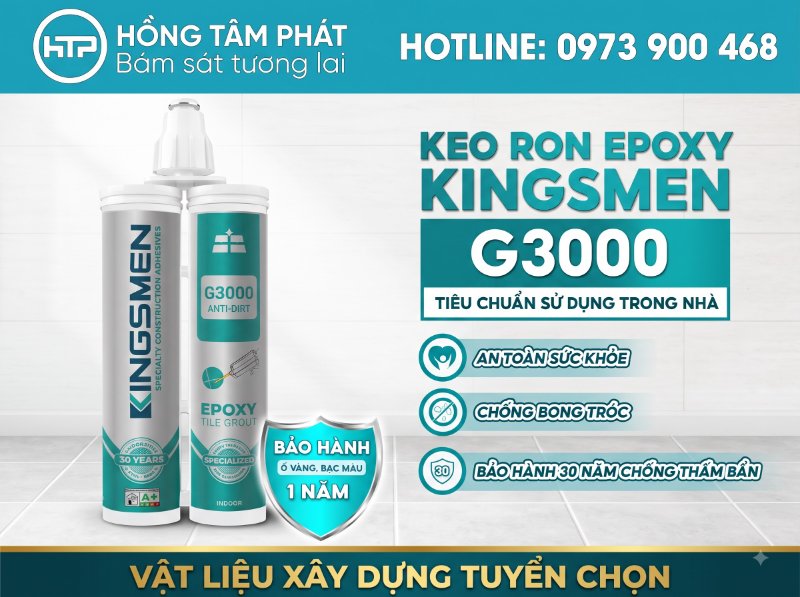 Ưu điểm vượt trội của dòng Keo ron Kingsmen bền màu tuyệt đối.