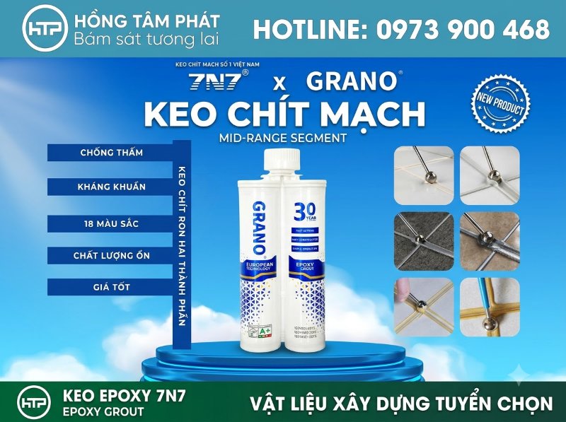 KEO 2 THÀNH PHẦN GRANO sở hữu độ bám dính đỉnh cao trên mọi chất liệu.