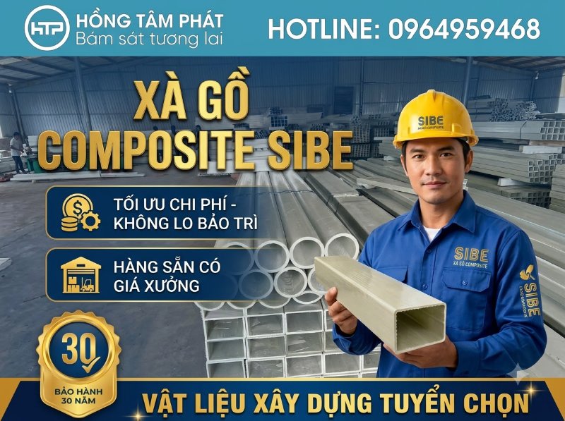 Thi công mái ngói khung kèo composite chống ăn mòn cực tốt trong mọi môi trường.