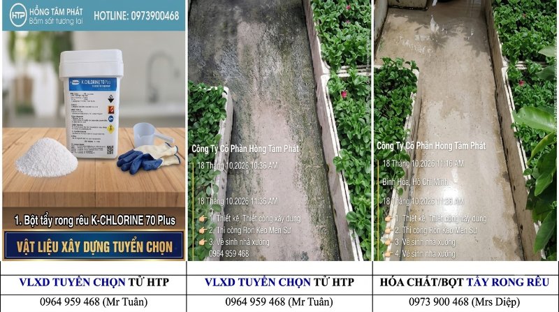 Khảo sát và báo giá miễn phí dịch vụ xử lý rêu mốc sân tường cho mọi công trình lớn.