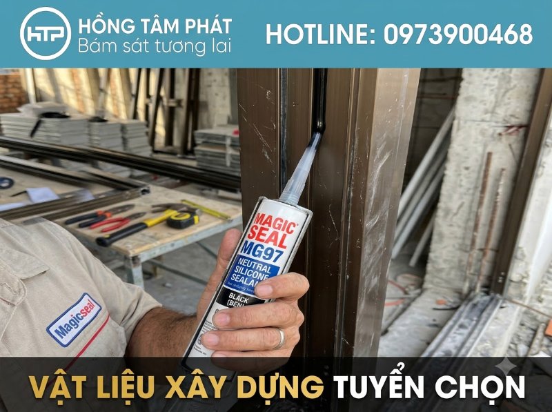 Giải pháp gắn kết tối ưu với dòng silicone màu đen chuyên dụng cho cửa kính.