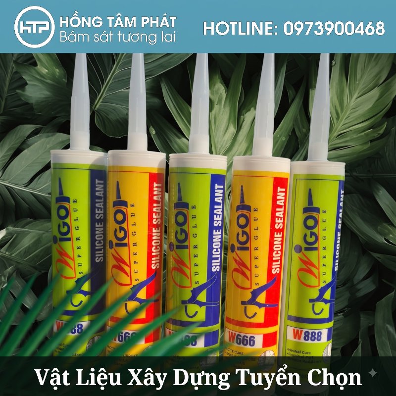 Nguồn hàng ổn định quanh năm tại Tổng Kho Keo Silicone Wigo Hồng Tâm Phát.