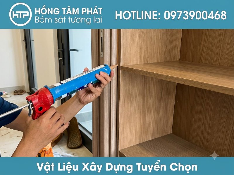 Khả năng đàn hồi linh hoạt giúp silicone màu gỗ sồi nhạt không nứt khi gỗ co giãn.