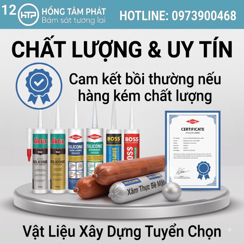 Mua hàng date mới chuẩn nhà máy qua Đại Lý Keo Silicone KCC Hồng Tâm Phát.