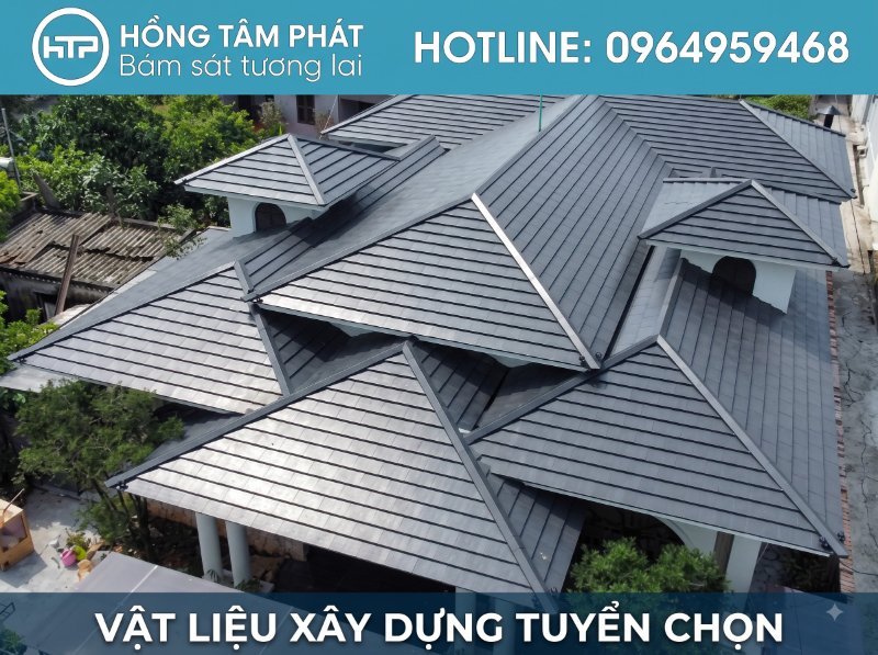 Chuyên thi công ngói phẳng đẹp giúp mái nhà thanh thoát và tinh tế từng chi tiết.