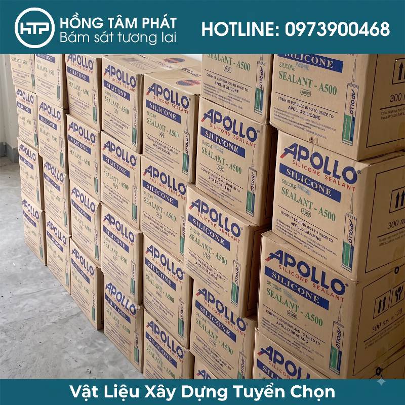 Nguồn cung ứng ổn định quanh năm từ Tổng Kho Keo Silicone Apollo Hồng Tâm Phát.