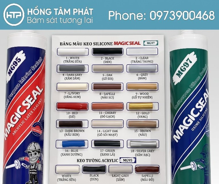 Hồng Tâm Phát tự hào là Đại Lý Keo Silicone Magicseal chính hãng giá tốt.