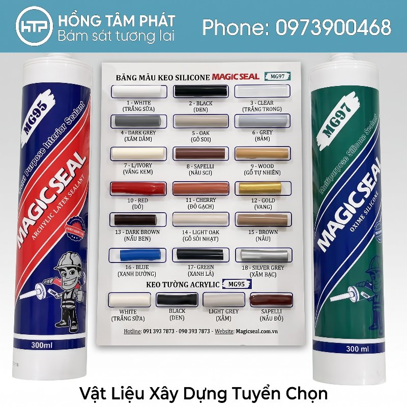 Hồng Tâm Phát tự hào là Đại Lý Keo Silicone Magicseal chính hãng giá tốt.