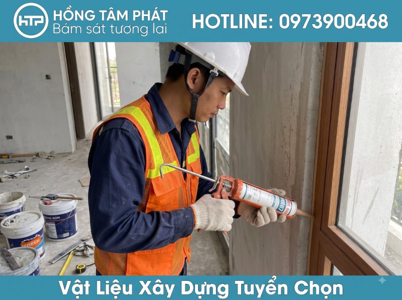 Khả năng chống thấm và chịu lực cực tốt của dòng silicone màu gỗ sồi đậm cao cấp.