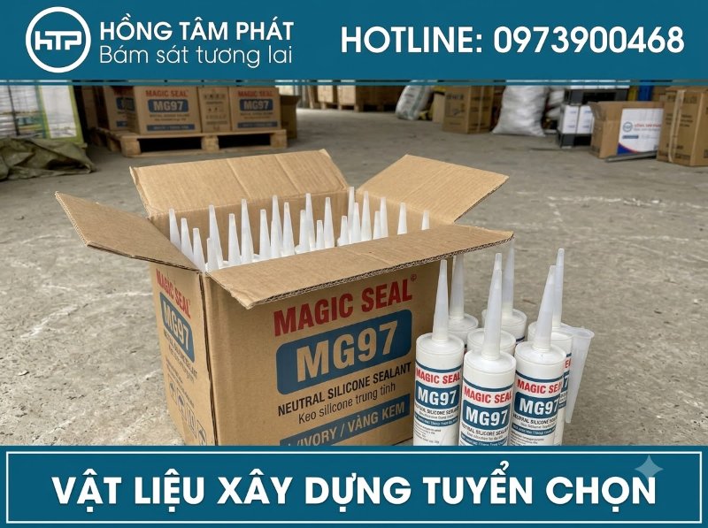 Trám khe hở tường nhà màu sáng cực đẹp với silicone màu vàng kem chuyên dụng.