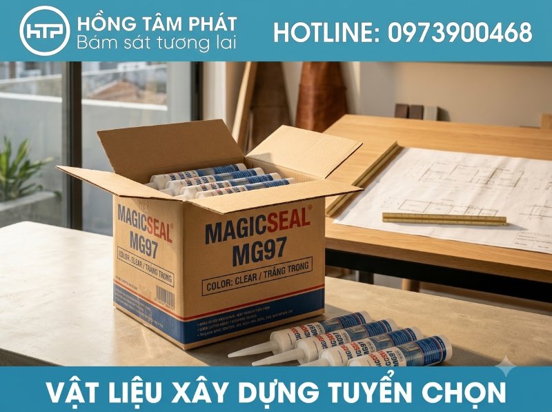 Đường dán tinh tế nhờ khả năng bám dính tuyệt vời của keo silicone màu clear.