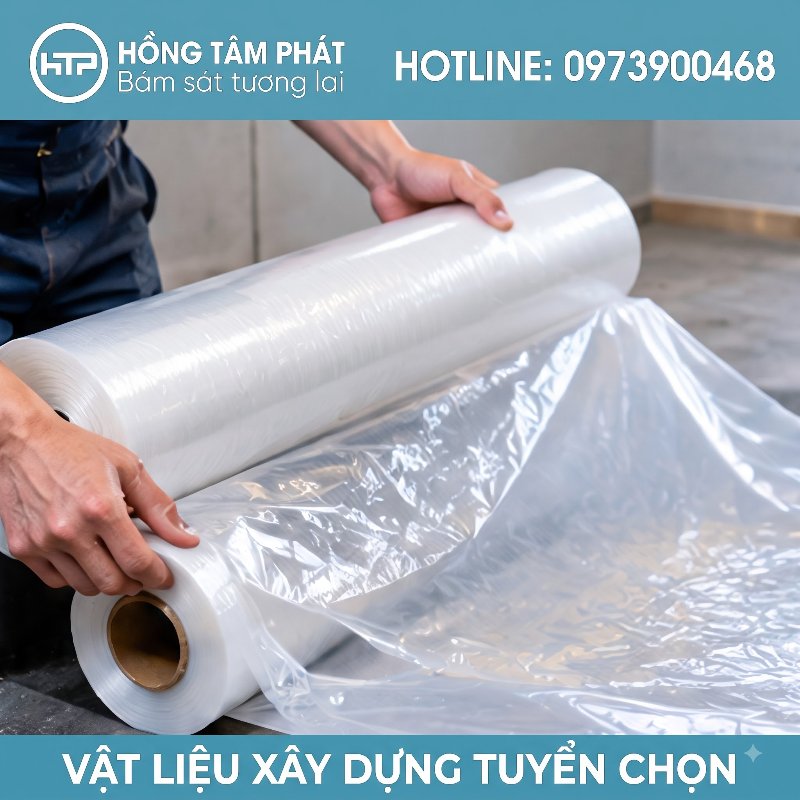 HTP cam kết cung cấp Màng nilon che bụi dẻo dai, không lo rách thủng.