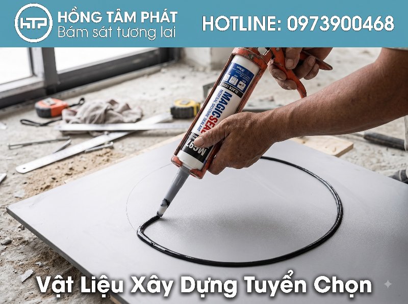 Keo silicone m&agrave;u black đen tuyền chuy&ecirc;n dụng gắn bể c&aacute; v&agrave; kết cấu k&iacute;nh khổ lớn.