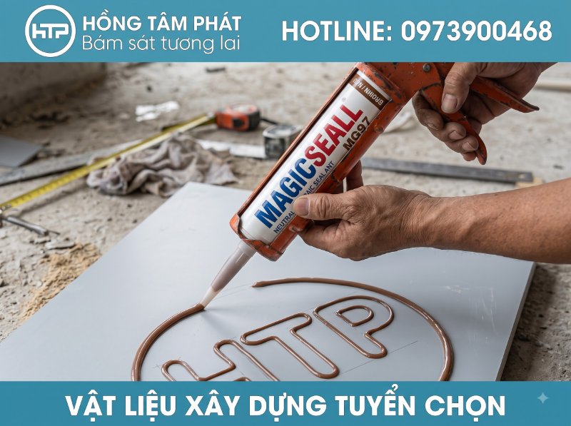 Keo silicone màu brown nâu trầm chuyên dùng trám trét nội thất gỗ cao cấp.